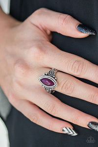 Dainty Back,purple,silver,Skinny Back,Zoo Hot to Handle Purple Ring