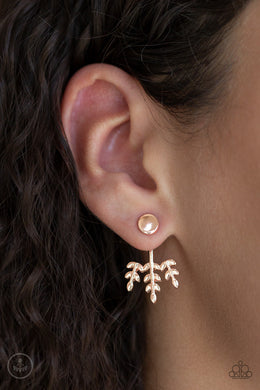 Autumn Shimmer Rose Gold Jacket Earring Paparazzi Accessories