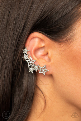 Star-Spangled Shimmer - White Earring Paparazzi Accessories
