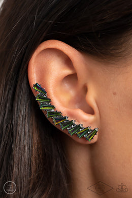I Think ICE Can - Multi Oil Spill Ear Climber Earrings Paparazzi Accessories