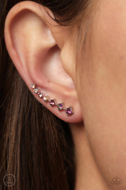 STARLIGHT Show - Pink Rhinestone Ear Crawlers Paparazzi Accessories