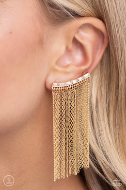 Feuding Fringe - Gold Paparazzi Accessories