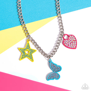 butterfly,hearts,short necklace,Sensational Shapes - Multi Necklace