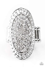 Load image into Gallery viewer, Ka-Pow White Rhinestone Ring Paparazzi Accessories
