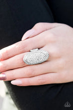 Load image into Gallery viewer, Ka-Pow White Rhinestone Ring Paparazzi Accessories