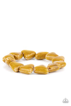 Load image into Gallery viewer, Shark Out of Water Yellow Stone Stretchy Bracelet Paparazzi Accessories