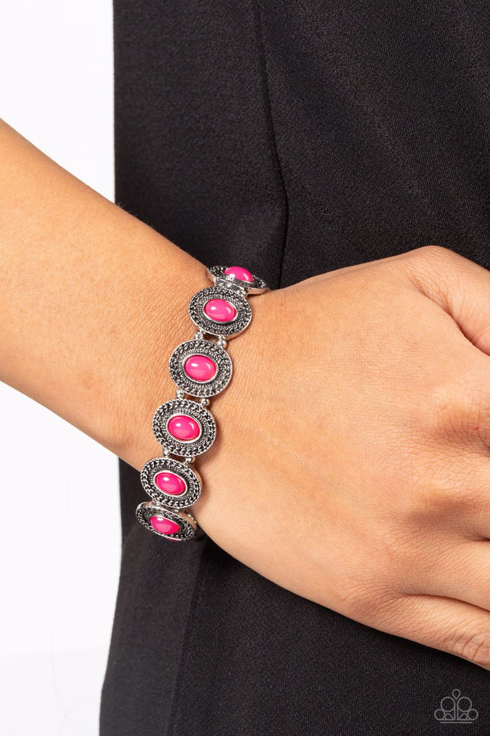 Dainty Delight Pink Stretchy Bracelet Paparazzi Accessories