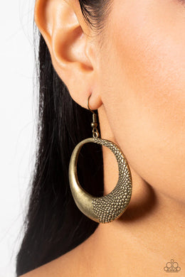 Downtown Jungle Brass Earrings Paparazzi Accessories