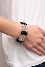Load image into Gallery viewer, Timelessly Tea Party Black Stretchy Bracelet Paparazzi Accessories