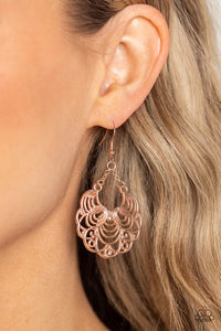 fishhook,rose gold,Frilly Finesse Rose Gold Earring