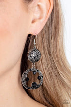 Load image into Gallery viewer, Eastern Entrada Black Rhinestone Earrings Paparazzi Accessories