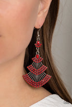 Load image into Gallery viewer, Eastern Expression Red Earring Paparazzi Accessories