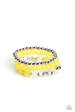 Load image into Gallery viewer, CUBE Your Enthusiasm Yellow Stretchy Bracelet Paparazzi Accessories