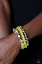 Load image into Gallery viewer, CUBE Your Enthusiasm Yellow Stretchy Bracelet Paparazzi Accessories