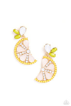 Load image into Gallery viewer, Slice of Summer Yellow Post Earrings Paparazzi Accessories