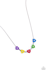 hearts,multi,short necklace,ECLECTIC Heart Multi Heart Necklace