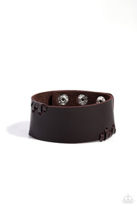 brown,leather,snap,snaps,Leather Jacket Approved Brown Leather Urban Bracelet