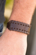Load image into Gallery viewer, Rugged Roadways Brown Leather Urban Bracelet Paparazzi Accessories