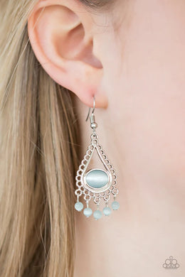 Give Me The Glow-down Blue Moonstone Earring Paparazzi Accessories