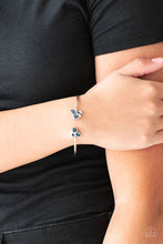 Load image into Gallery viewer, Going For Glitter Blue Rhinestone Cuff Bracelet Paparazzi Accessories