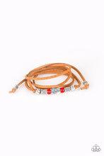 Load image into Gallery viewer, Clear A Path Red Leather Wrap Bracelet Paparazzi Accessories