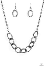 Load image into Gallery viewer, Boldy Bronx Black Gunmetal Necklaces Paparazzi Accessories