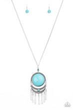 Load image into Gallery viewer, Rural Rustler Blue Turquoise Stone Necklace Paparazzi Accessories