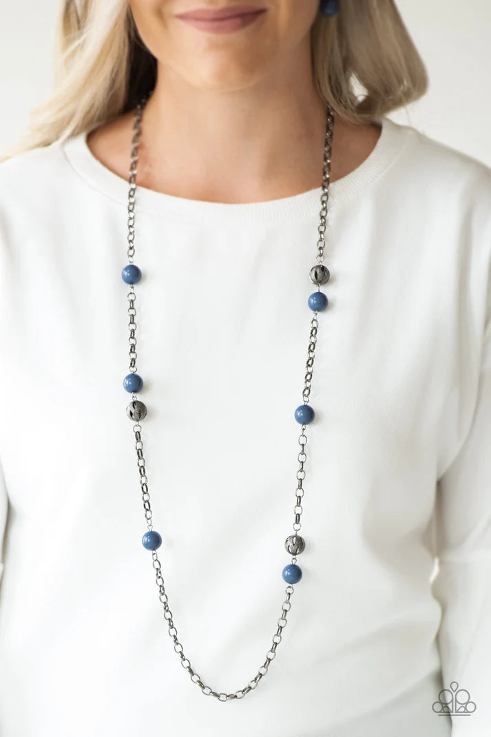 Fashion Fad Blue Necklace Paparazzi Accessories