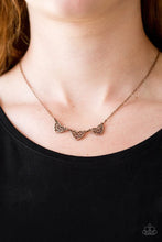 Load image into Gallery viewer, Another Love Story Copper Heart Necklace Paparazzi Accessories