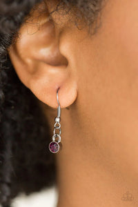 gunmetal,long necklace,purple,rhinestones,Stop, TEARDROP, and Roll Purple Rhinestone Necklace