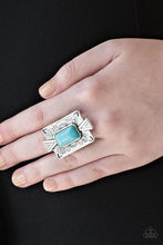 Load image into Gallery viewer, So Smithsonian Blue Stone Ring Paparazzi Accessories