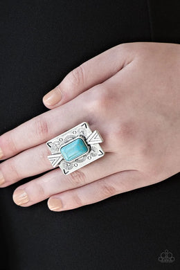 So Smithsonian Blue Stone Ring Paparazzi Accessories