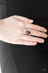 brown,pearls,wide back,Radiant Riches Brown Pearl Ring