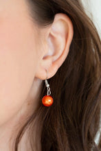 Load image into Gallery viewer, Rockin Rockette Orange Pearl Necklace Paparazzi Accessories
