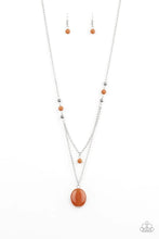 Load image into Gallery viewer, Time To Hit The Roam Orange Stone Necklace Paparazzi Accessories