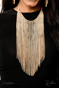 2019 Zi,gold,long necklace,rhinestones,The Ramee Zi Collection Necklace