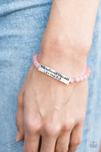 Load image into Gallery viewer, So She Did Pink Cat&#39;s Eye Stretchy Bracelet Paparazzi Accessories