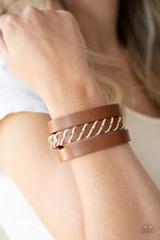 Load image into Gallery viewer, Backroad Bounty Brown Leather Urban Bracelet Paparazzi Accessories