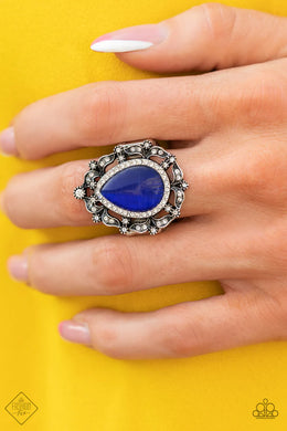 Iridescently Icy Blue Cat's Eye Ring Paparazzi Accessories