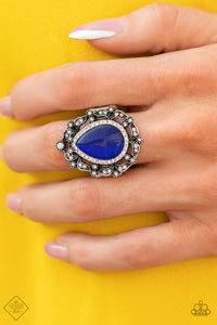 blue,cat's eye,fashion fix,wide back,Iridescently Icy Blue Cat's Eye Ring