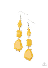 Load image into Gallery viewer, Geo Getaway Yellow Earrings Paparazzi Accessories