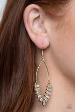 Load image into Gallery viewer, Me, Myself and ICE Gold Rhinestone Earrings Paparazzi Accessories