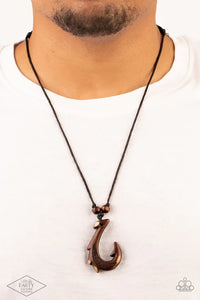 brown,short necklace,urban,Off The Hook Brown Urban Necklace