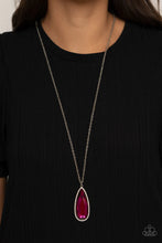 Load image into Gallery viewer, Watch Out For Reign Pink Rhinestone Necklace Paparazzi Accessories