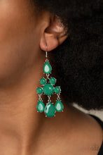 Load image into Gallery viewer, Afterglow Glamour Green Earrings Paparazzi Accessories