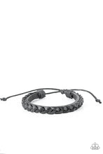 Load image into Gallery viewer, Homespun Harmony Black Leather Pull-Tie Urban Bracelet Paparazzi Accessories