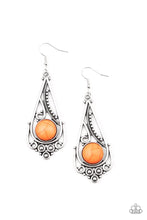 Load image into Gallery viewer, Canyon Climate Orange Stone Earrings Paparazzi Accessories