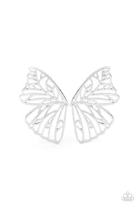 butterfly,post,silver,Butterfly Frills Silver Earrings