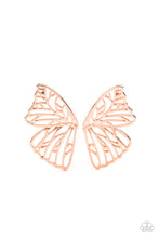 Load image into Gallery viewer, Butterfly Frills Copper Post Earrings