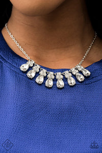 fashion fix,rhinestones,short necklace,white,Sparkly Ever After White Rhinestone Necklace
